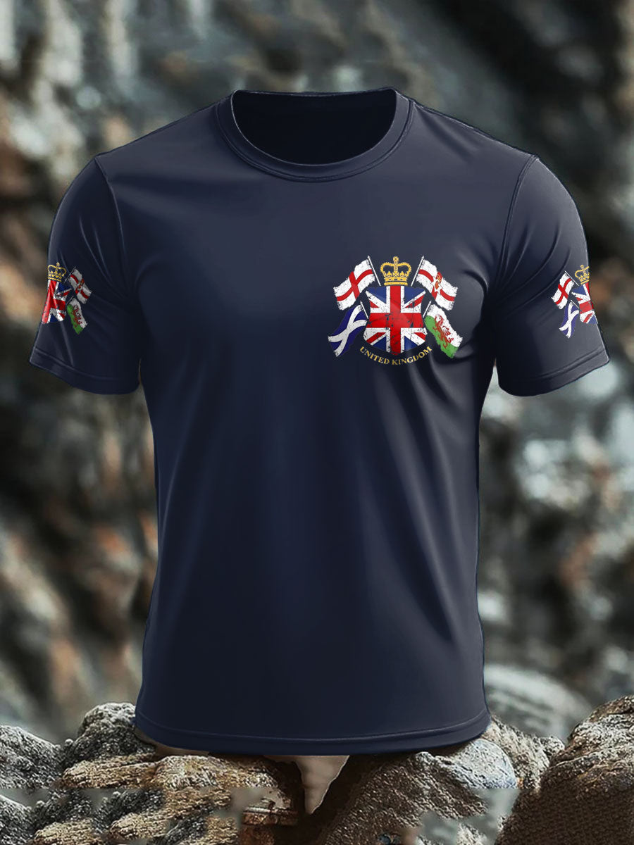 Men's UK Flag United We Stand Printed T-shirt