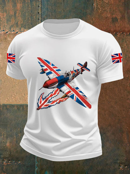 Men's Union Jack Fighter Short-sleeved T-shirt
