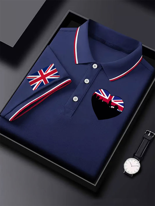 Men's Vintage England Flag Casual Shirt