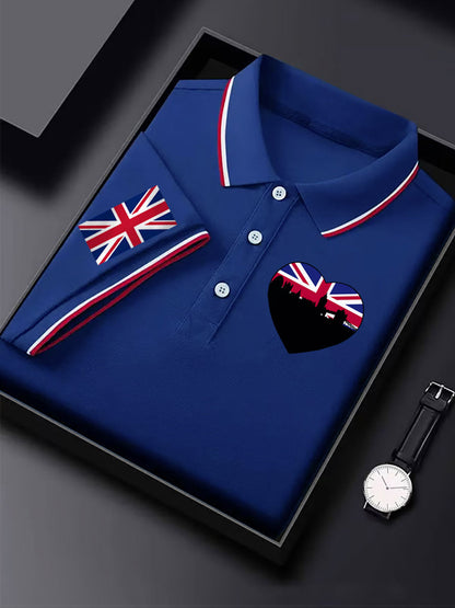 Men's Vintage England Flag Casual Shirt