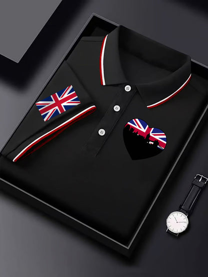 Men's Vintage England Flag Casual Shirt