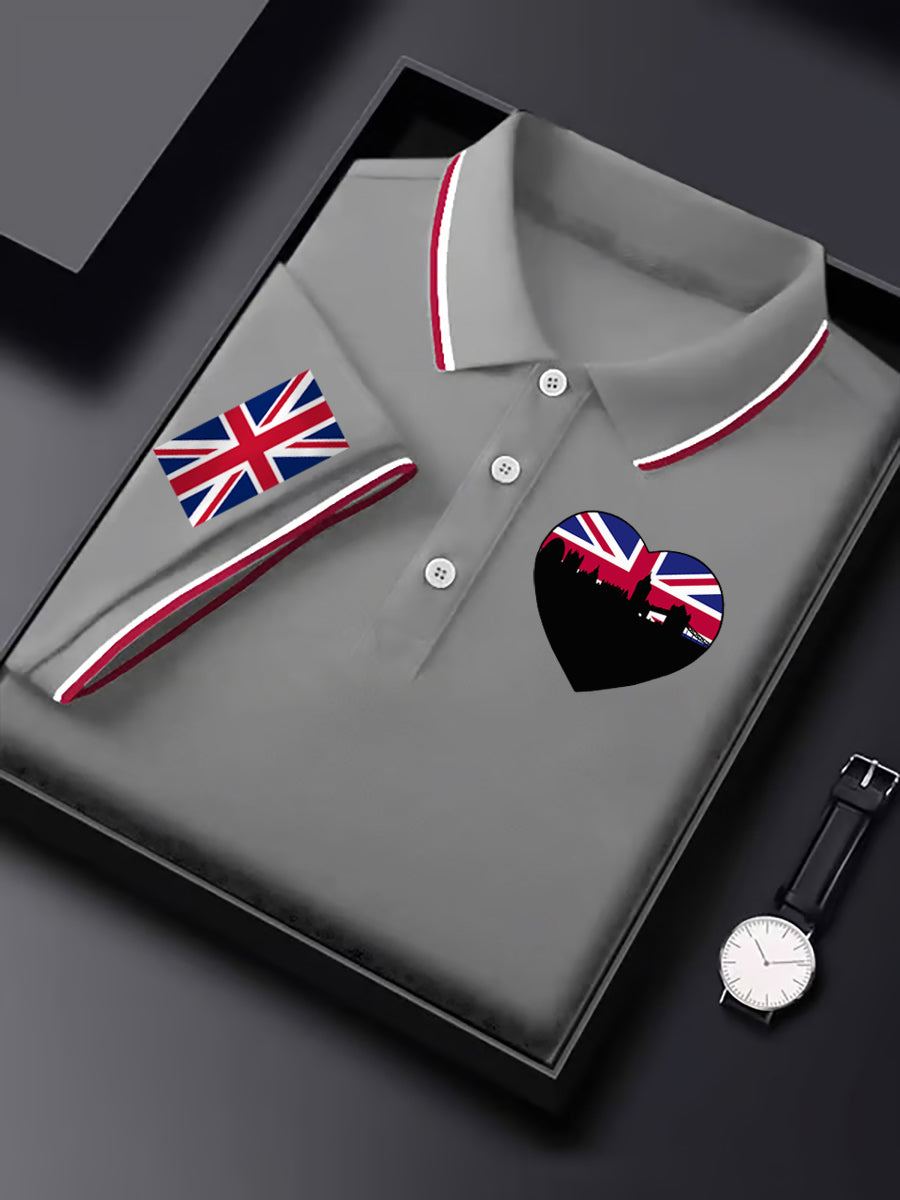 Men's Vintage England Flag Casual Shirt