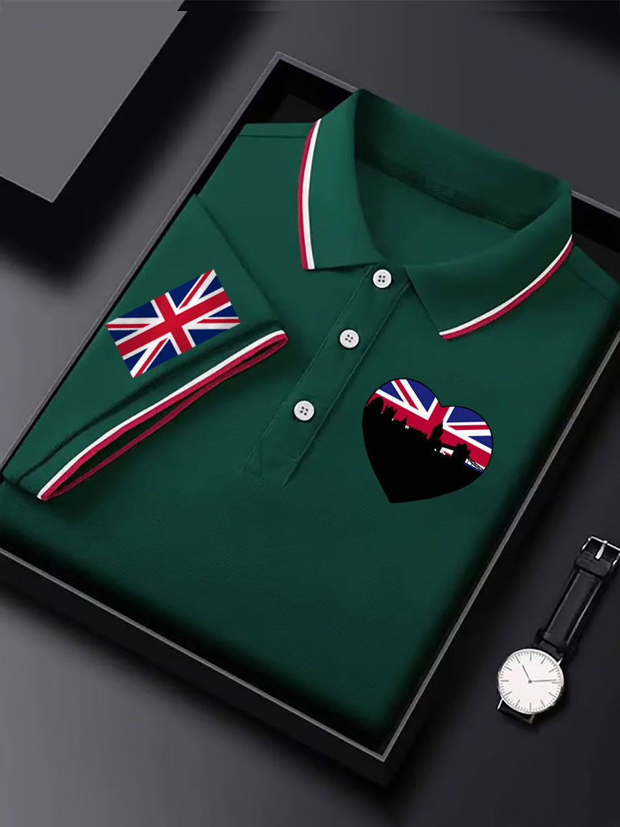 Men's Vintage England Flag Casual Shirt