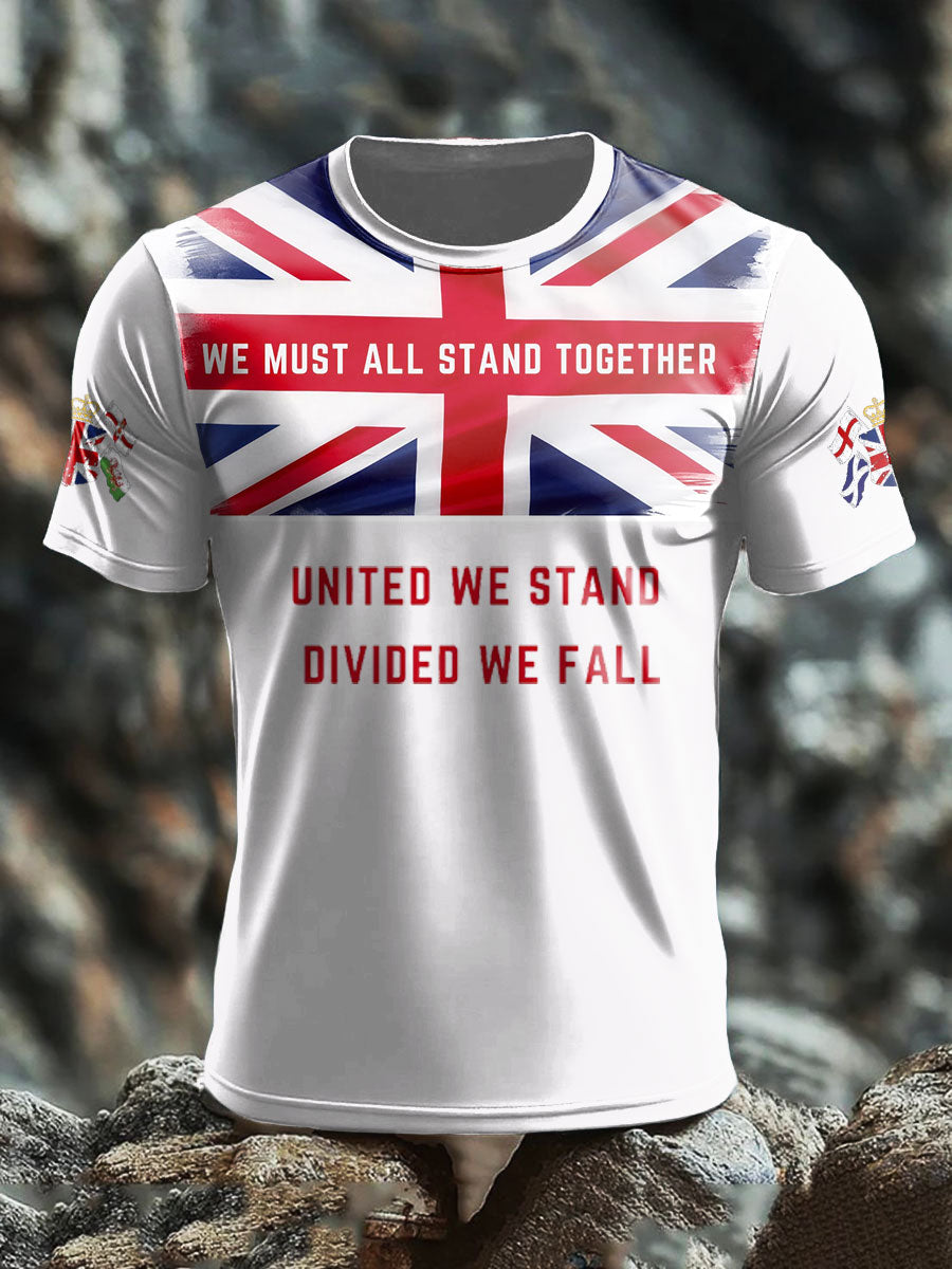 Men's UK Flag United We Stand Printed T-shirt
