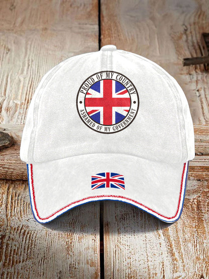Unisex UK Flag United We Stand Printed Hat