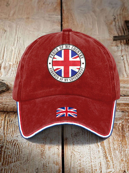 Unisex UK Flag United We Stand Printed Hat