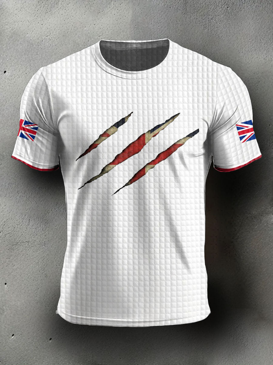 Men's UK Flag Printed Casual Tops