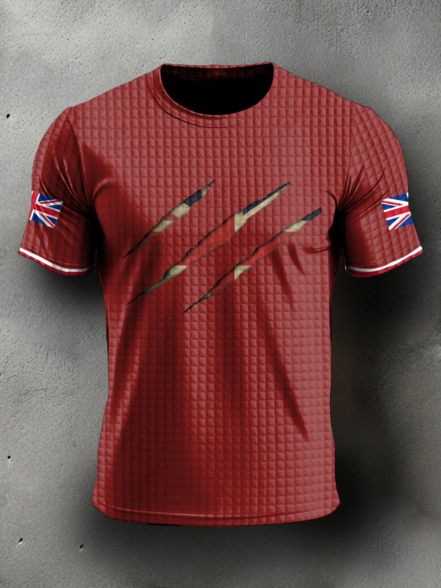 Men's UK Flag Printed Casual Tops