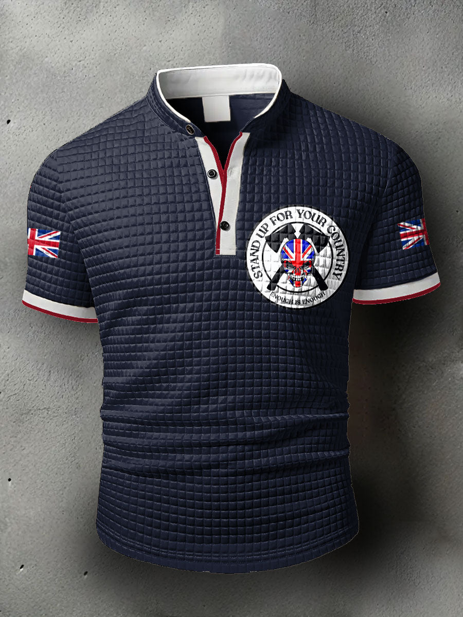 Men's UK Flag United We Stand Printed Casual Tops