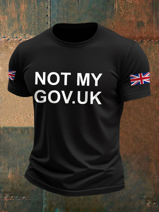Men's Not My PM Funny UK Flag Printed T-Shirt