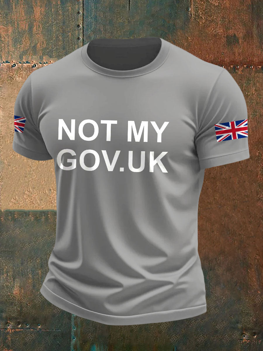 Men's Not My PM Funny UK Flag Printed T-Shirt