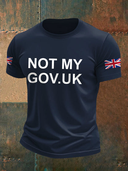 Men's Not My PM Funny UK Flag Printed T-Shirt