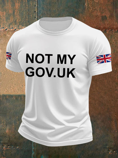 Men's Not My PM Funny UK Flag Printed T-Shirt