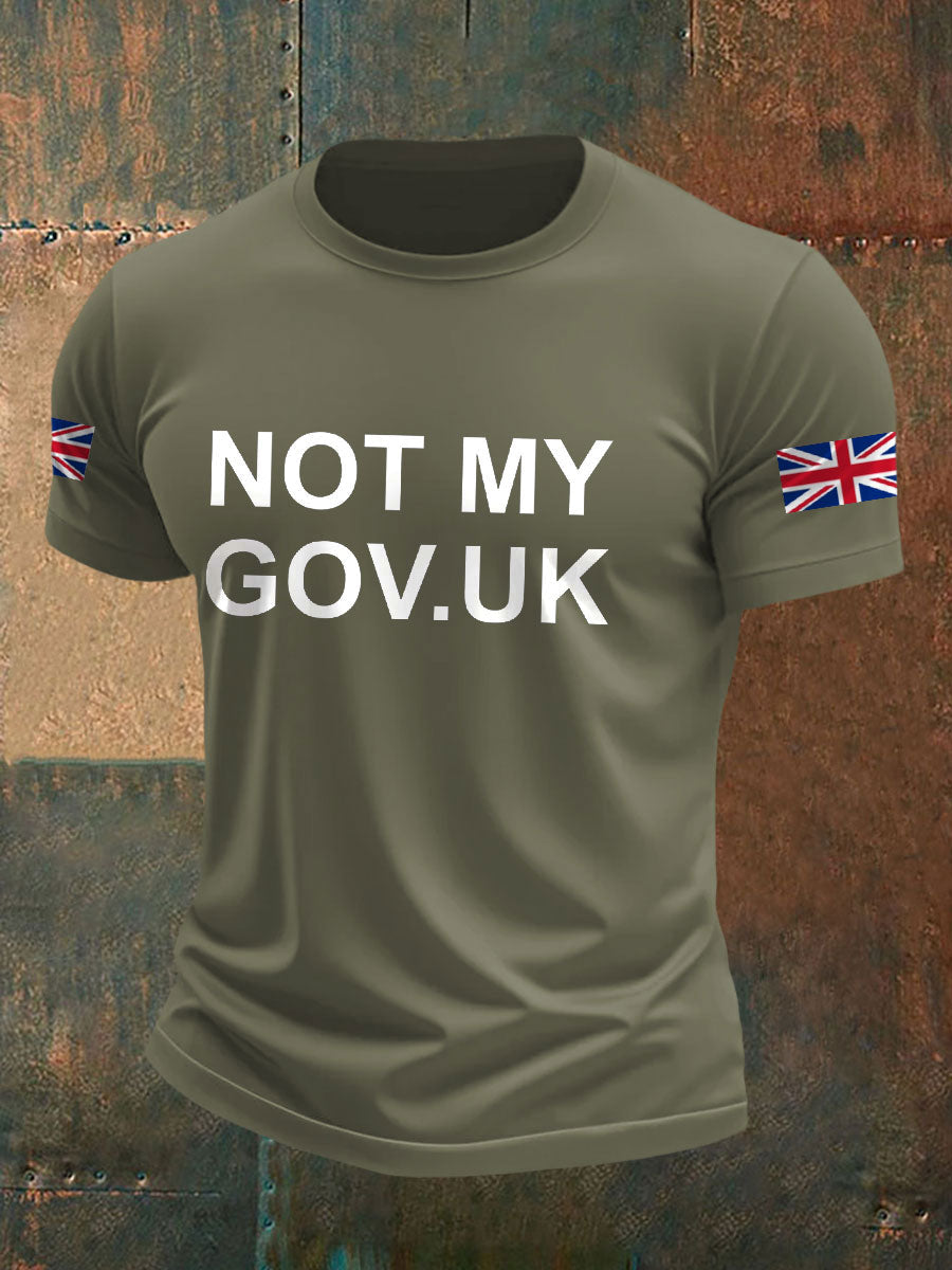 Men's Not My PM Funny UK Flag Printed T-Shirt