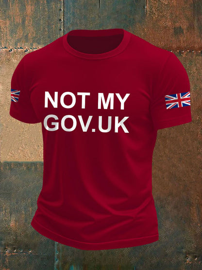 Men's Not My PM Funny UK Flag Printed T-Shirt