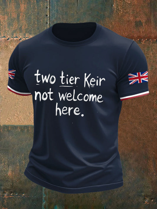 Men's UK Flag Immigration Printed T-shirt