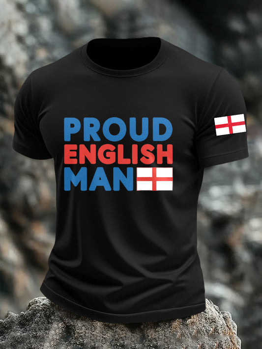 Men's Proud English Man Print Casual Shirt