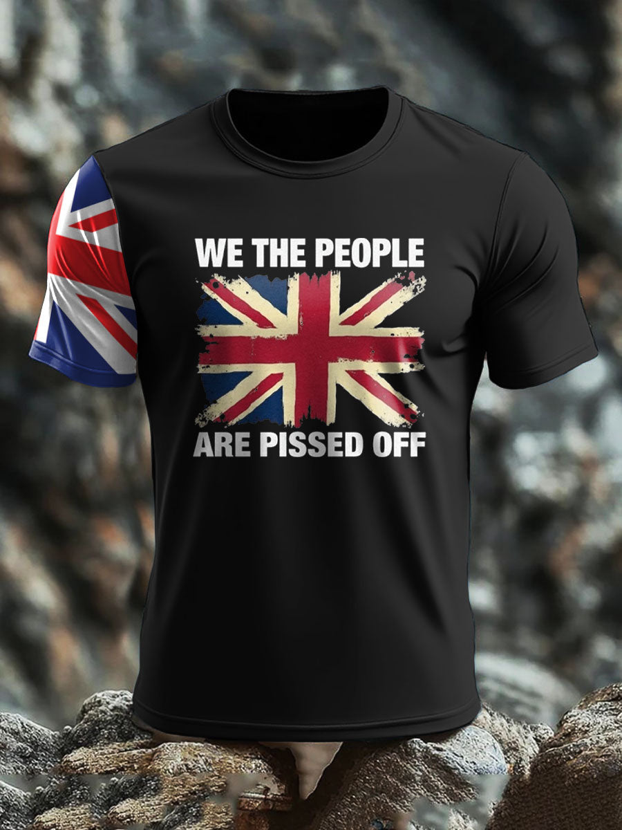 Men's UK Flag Patriot Printed T-Shirt