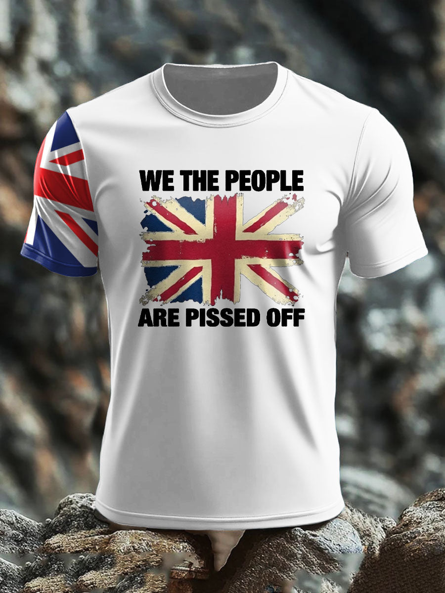 Men's UK Flag Patriot Printed T-Shirt