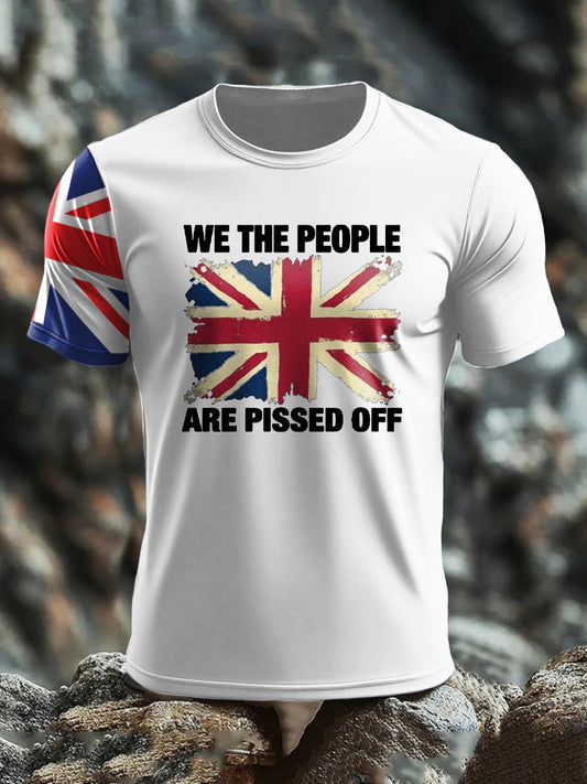 Men's UK Flag Patriot Printed T-Shirt