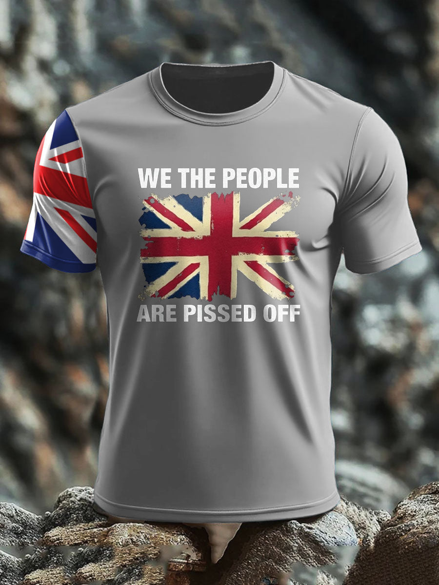 Men's UK Flag Patriot Printed T-Shirt