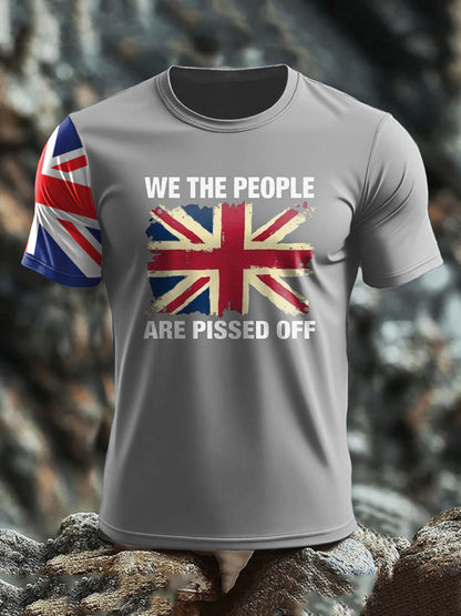 Men's UK Flag Patriot Printed T-Shirt