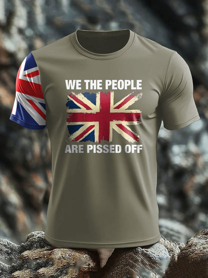 Men's UK Flag Patriot Printed T-Shirt