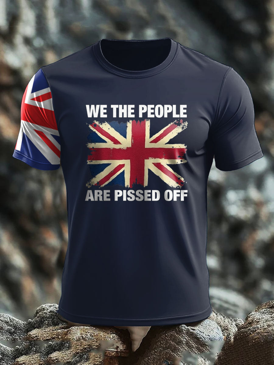Men's UK Flag Patriot Printed T-Shirt