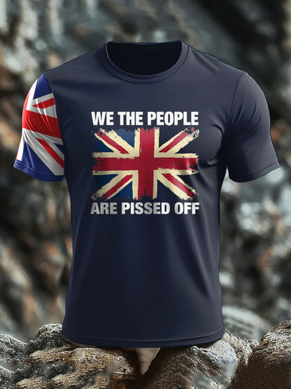 Men's UK Flag Patriot Printed T-Shirt