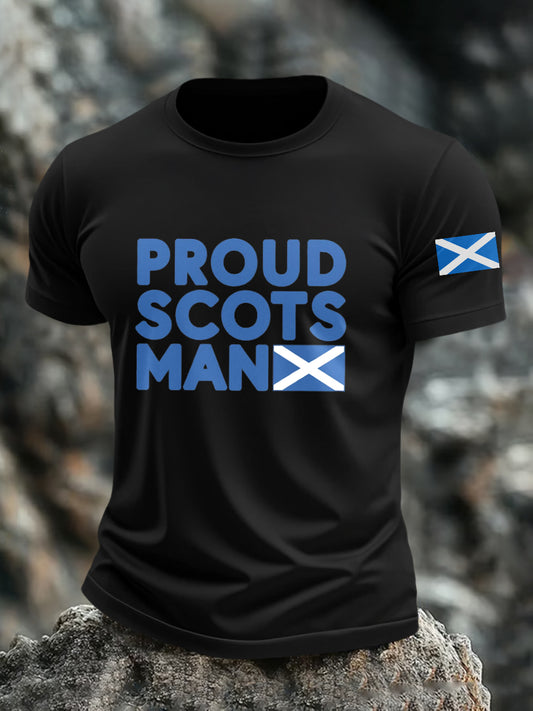 Men's Proud Scots Man Print Casual Shirt