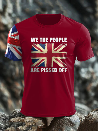 Men's UK Flag Patriot Printed T-Shirt