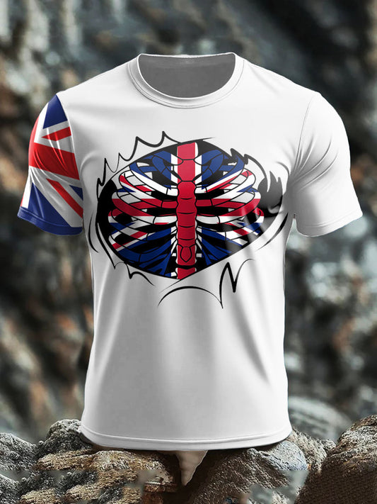 Men's UK Flag Patriot Printed T-Shirt