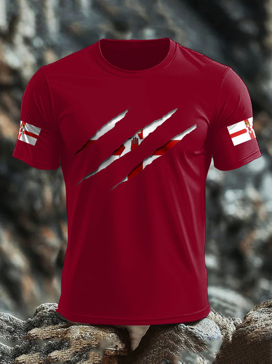 Men's North Ireland UK Flag Printed T-shirt