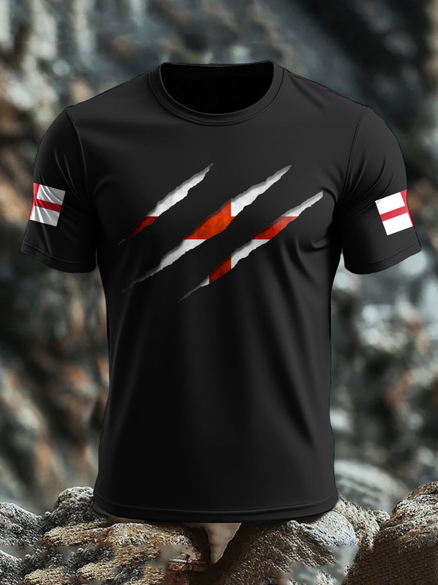 Men's England UK Flag Printed T-shirt