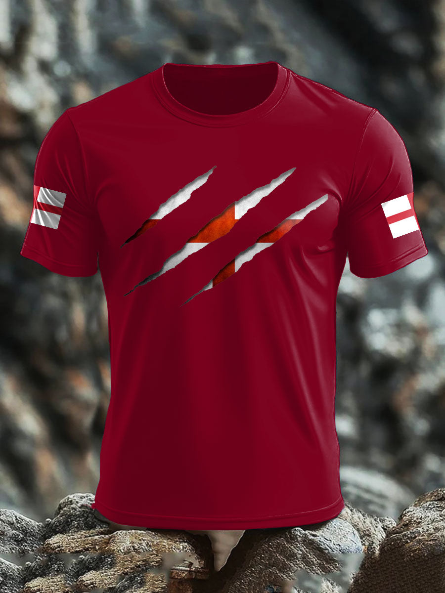 Men's England UK Flag Printed T-shirt