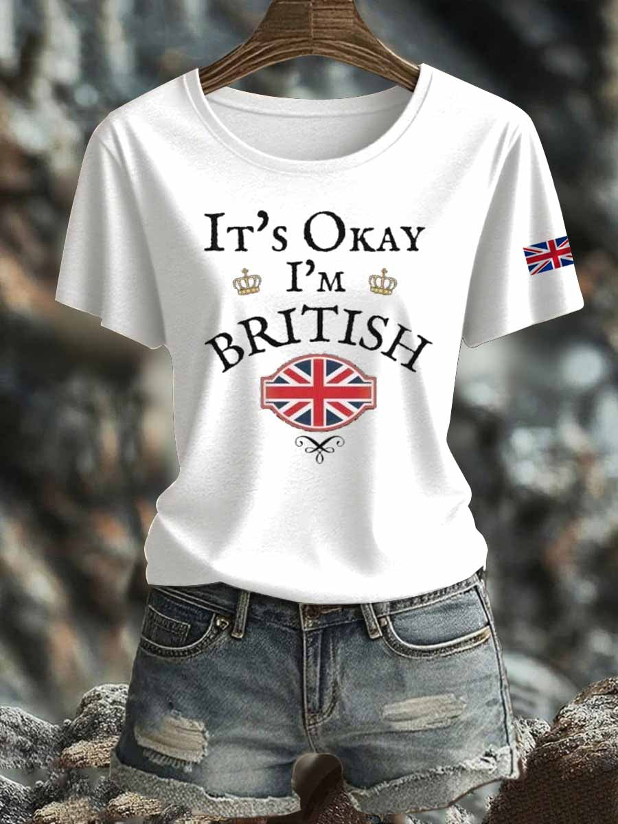 Women's British Iron On Short Sleeve T-Shirt
