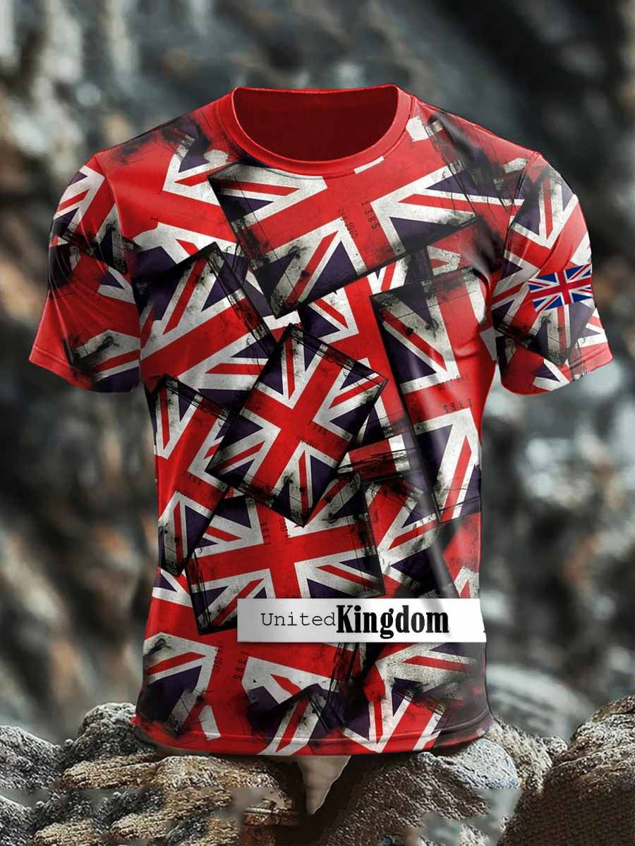 Men's British short sleeves t-shirt