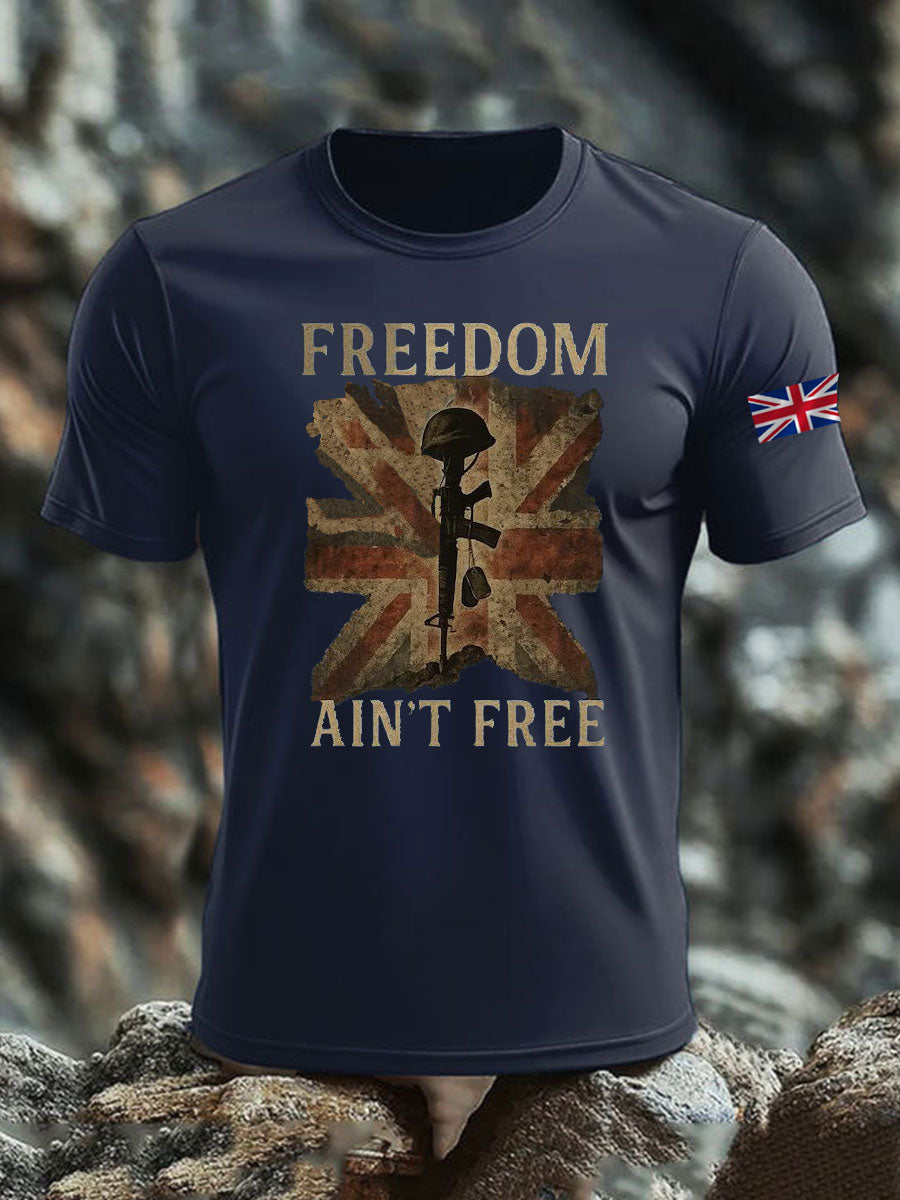 Men's British imitation cotton short-sleeved T-shirt