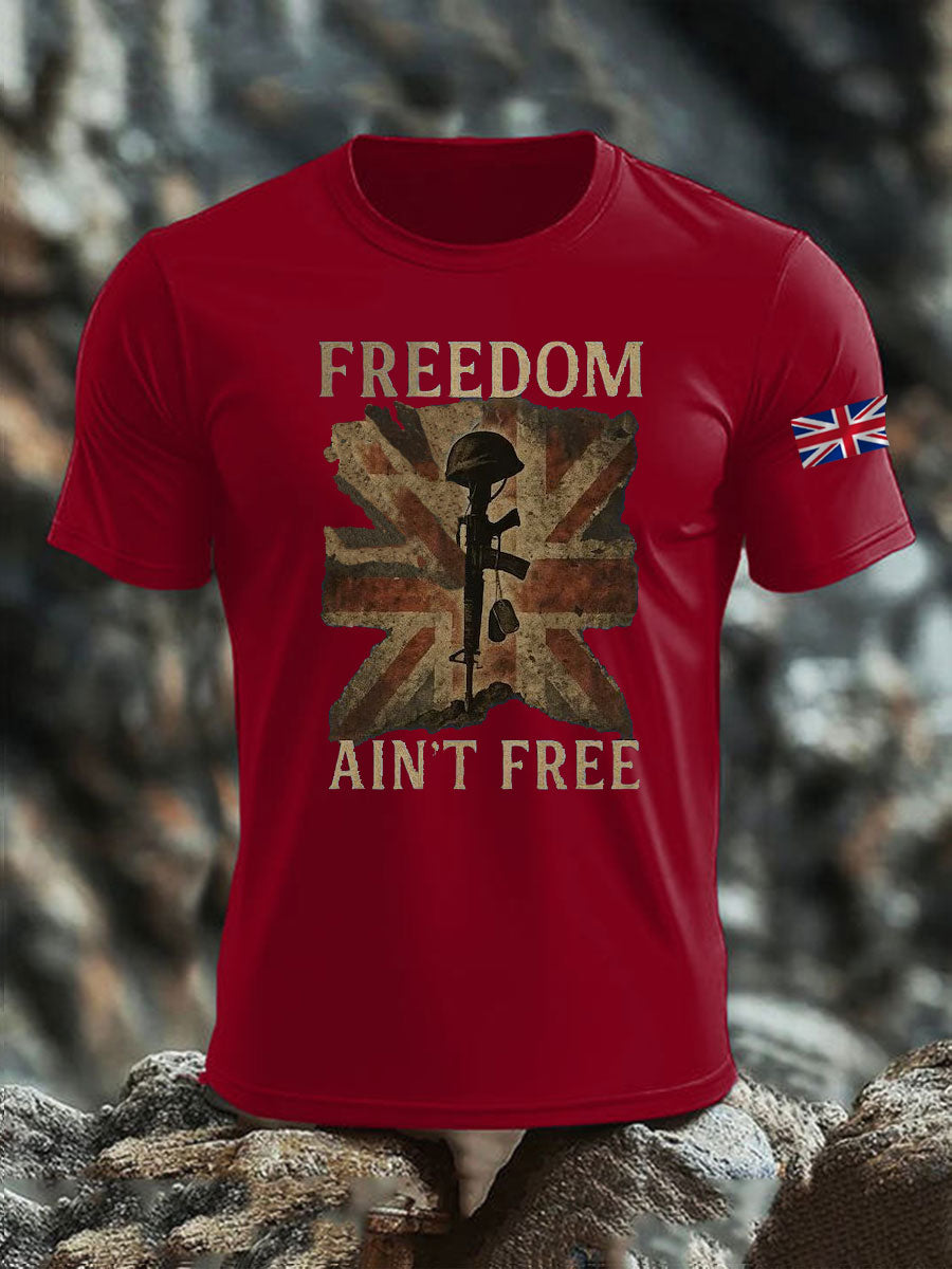 Men's British imitation cotton short-sleeved T-shirt