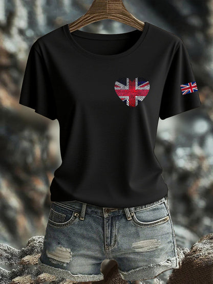 Women's  British Iron On Short Sleeve T-Shirt