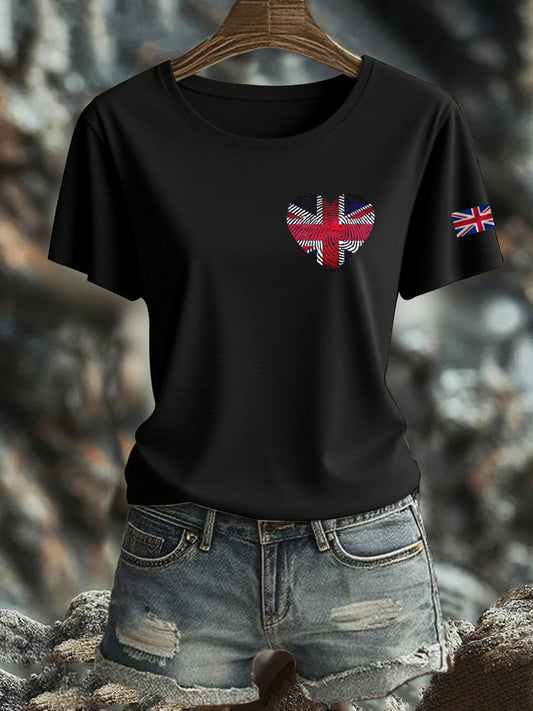 Women's  British Iron On Short Sleeve T-Shirt