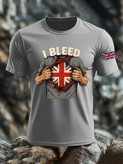 Men's  British imitation cotton short-sleeved T-shirt