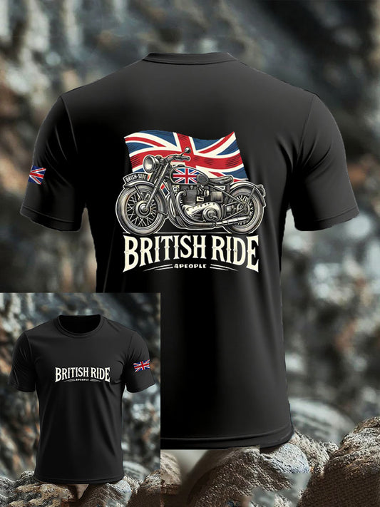 Men's British imitation cotton short-sleeved T-shirt