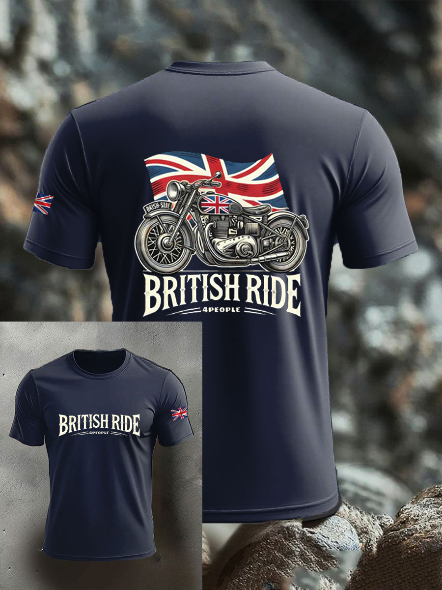 Men's British imitation cotton short-sleeved T-shirt