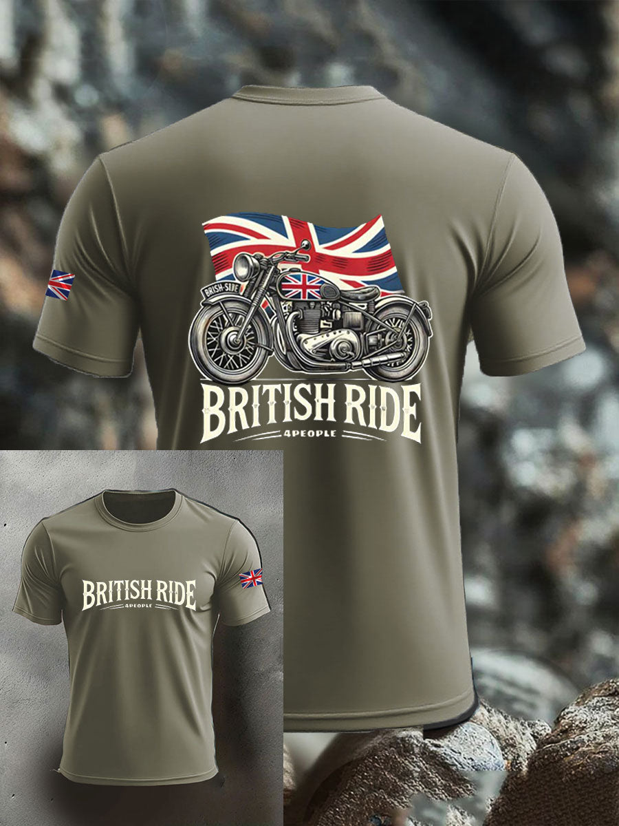 Men's British imitation cotton short-sleeved T-shirt