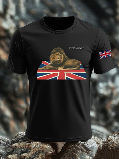 Men's  British mitation cotton short-sleeved T-shirt