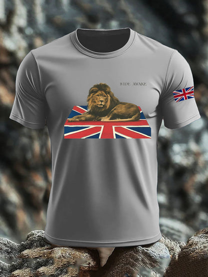 Men's  British mitation cotton short-sleeved T-shirt