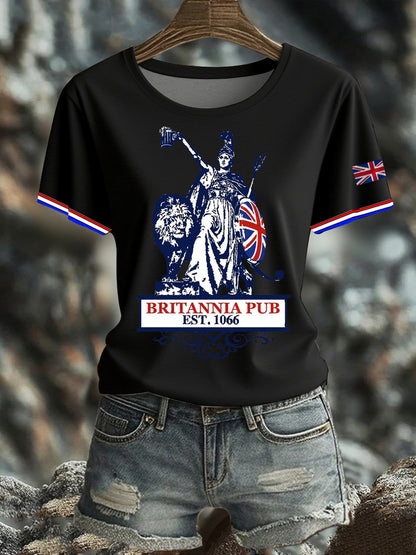 Women's British short-sleeved T-shirt