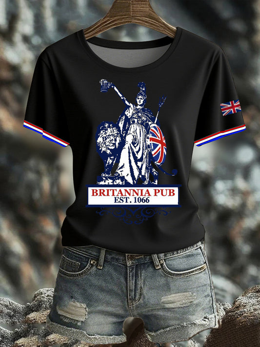 Women's British short-sleeved T-shirt