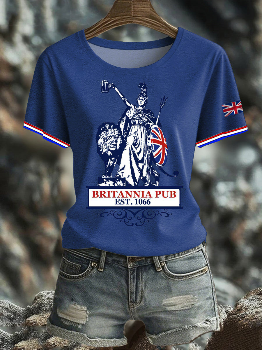 Women's British short-sleeved T-shirt